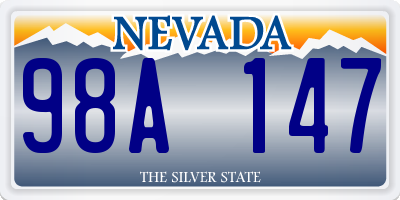 NV license plate 98A147