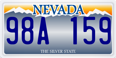 NV license plate 98A159