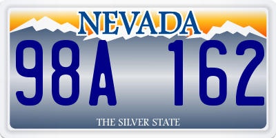 NV license plate 98A162