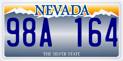 NV license plate 98A164