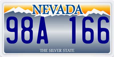 NV license plate 98A166