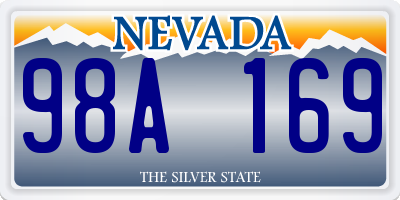 NV license plate 98A169
