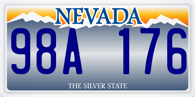 NV license plate 98A176