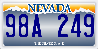 NV license plate 98A249