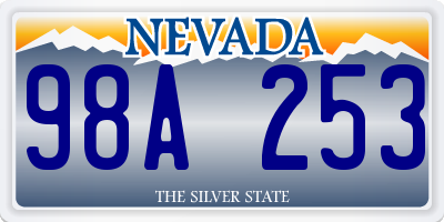 NV license plate 98A253