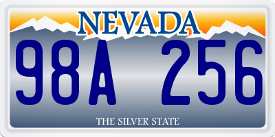 NV license plate 98A256