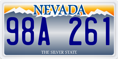 NV license plate 98A261