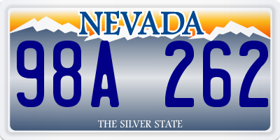 NV license plate 98A262