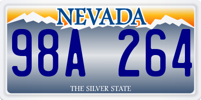 NV license plate 98A264