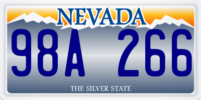 NV license plate 98A266