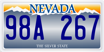 NV license plate 98A267