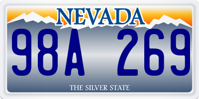 NV license plate 98A269