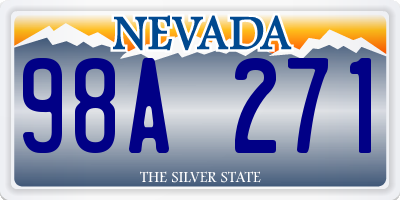 NV license plate 98A271