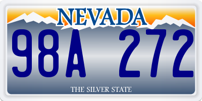 NV license plate 98A272