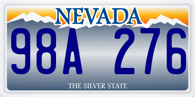NV license plate 98A276