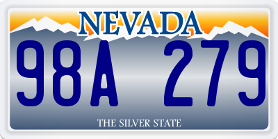 NV license plate 98A279