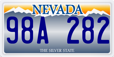 NV license plate 98A282