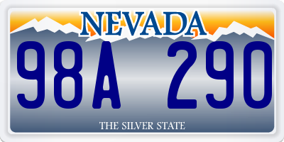 NV license plate 98A290