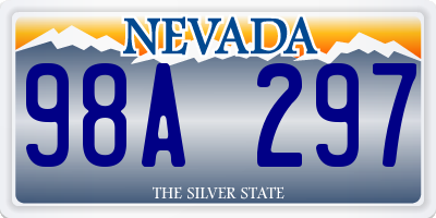 NV license plate 98A297