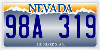 NV license plate 98A319