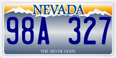 NV license plate 98A327