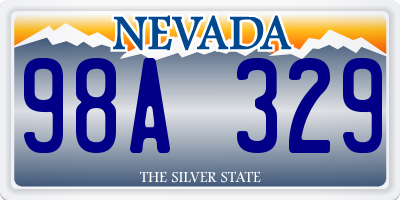 NV license plate 98A329