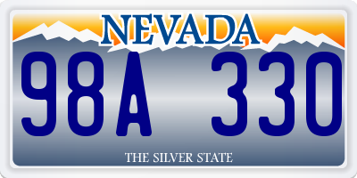 NV license plate 98A330