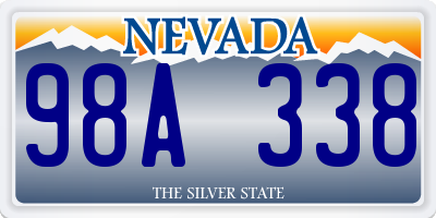 NV license plate 98A338