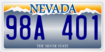NV license plate 98A401