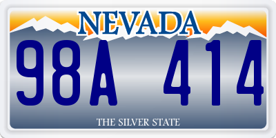 NV license plate 98A414