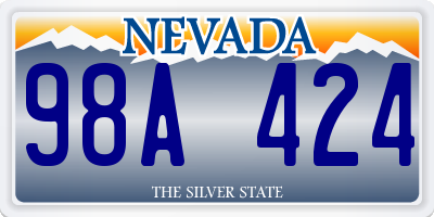 NV license plate 98A424