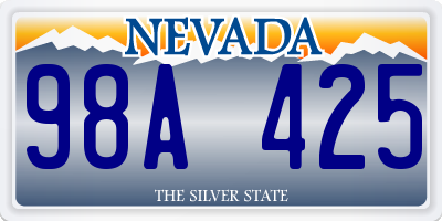 NV license plate 98A425