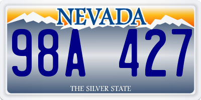 NV license plate 98A427