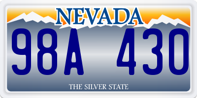 NV license plate 98A430