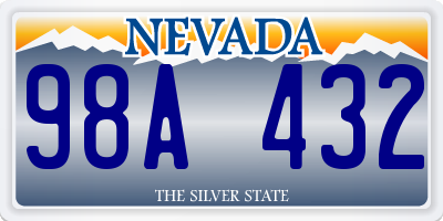 NV license plate 98A432