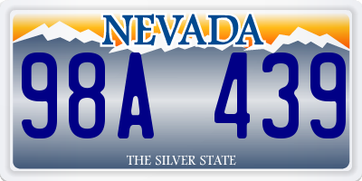 NV license plate 98A439