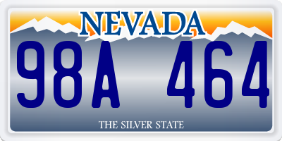 NV license plate 98A464