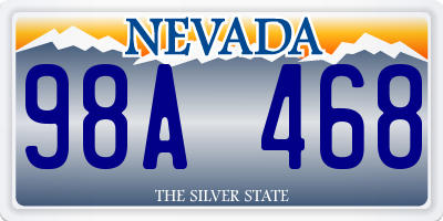 NV license plate 98A468