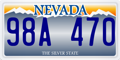 NV license plate 98A470