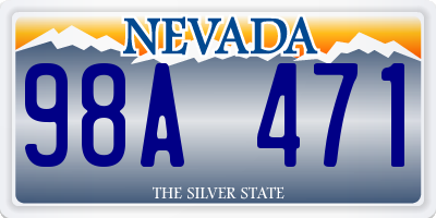 NV license plate 98A471