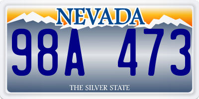 NV license plate 98A473