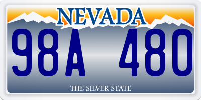 NV license plate 98A480