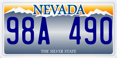 NV license plate 98A490