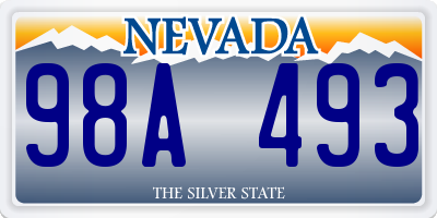 NV license plate 98A493