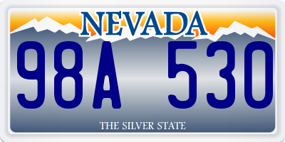 NV license plate 98A530