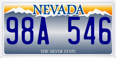 NV license plate 98A546