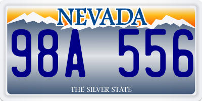 NV license plate 98A556