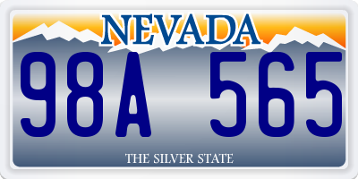 NV license plate 98A565