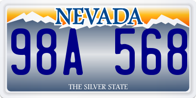 NV license plate 98A568