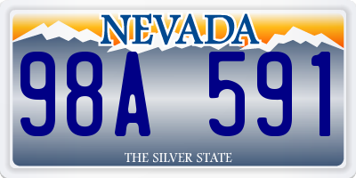 NV license plate 98A591
